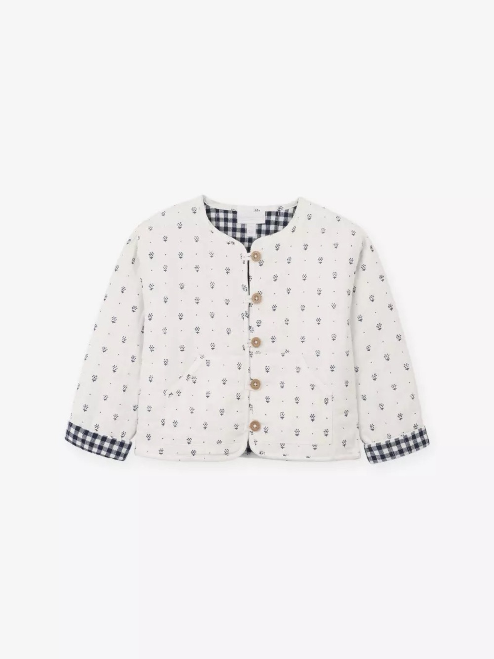 New the little white company baby organic cotton daisy print jacket